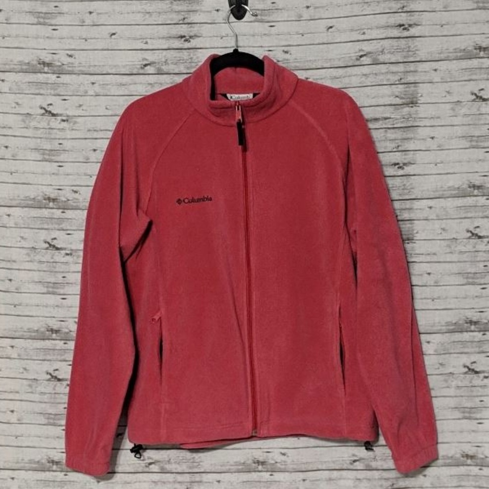 🦋 Columbia Sportswear Women SZ:L Pink Full Zip